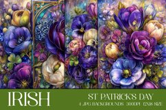 St Patrick's Day Backgrounds, Irish, Card, Garden Flag, s55 Product Image 1