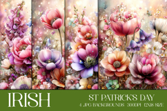 St Patrick's Day Backgrounds, Irish, Card, Garden Flag, s56 Product Image 1