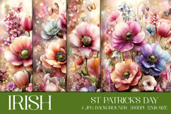 St Patrick's Day Backgrounds, Irish, Card, Garden Flag, s57 Product Image 1