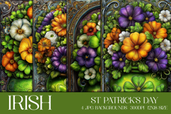 St Patrick's Day Backgrounds, Irish, Card, Garden Flag, s59 Product Image 1