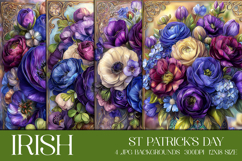 St Patrick's Day Backgrounds, Irish, Card, Garden Flag, s62 Product Image 1