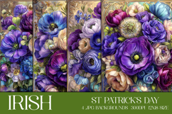 St Patrick's Day Backgrounds, Irish, Card, Garden Flag, s63 Product Image 1