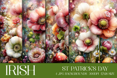 St Patrick's Day Backgrounds, Irish, Card, Garden Flag, s65 Product Image 1