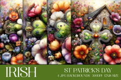 St Patrick's Day Backgrounds, Irish, Card, Garden Flag, s66 Product Image 1