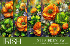 St Patrick's Day Backgrounds, Irish, Card, Garden Flag, s67 Product Image 1