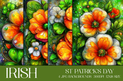 St Patrick's Day Backgrounds, Irish, Card, Garden Flag, s7 Product Image 1