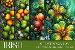 St Patrick's Day Backgrounds, Irish, Card, Garden Flag, s9 Product Image 1