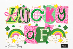 Preppy Ransom Lucky AF PNG | St Patrick's Day PNG Product Image 5