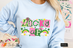 Preppy Ransom Lucky AF PNG | St Patrick's Day PNG Product Image 9