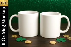 St Patrick Sublimation Mug Mockup | Coffee Cup JPG Product Image 2
