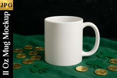 St Patrick Sublimation Mug Mockup | Coffee Cup JPG Product Image 2