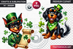St Patrick Clipart, saint patricks day dog,puppy sublimation Product Image 1