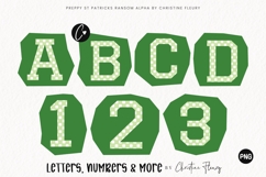 Green St Patricks Ransom Alpha PNG Clipart Product Image 1