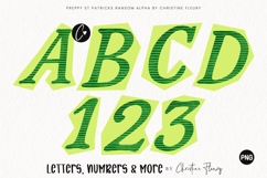 Green St Patricks Ransom Alpha PNG Clipart Product Image 1