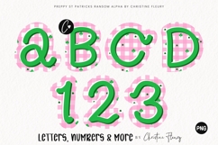 Plaid St Patricks Ransom Alpha PNG Clipart Product Image 1