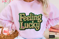 Rhinestone Feeling Lucky PNG | St Patrick's Day Png Product Image 11