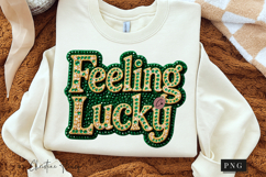Rhinestone Feeling Lucky PNG | St Patrick's Day Png Product Image 3