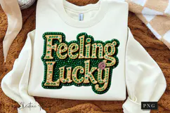 Rhinestone Feeling Lucky PNG | St Patrick's Day Png Product Image 3