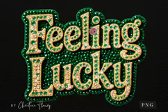 Rhinestone Feeling Lucky PNG | St Patrick's Day Png Product Image 4