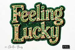 Rhinestone Feeling Lucky PNG | St Patrick's Day Png Product Image 5