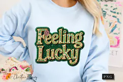 Rhinestone Feeling Lucky PNG | St Patrick's Day Png Product Image 9