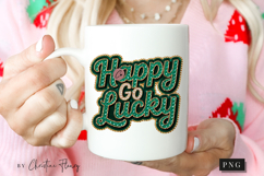 Rhinestone Happy Go Lucky PNG | St Patrick's Day Png Product Image 2