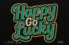 Rhinestone Happy Go Lucky PNG | St Patrick's Day Png Product Image 4