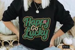 Rhinestone Happy Go Lucky PNG | St Patrick's Day Png Product Image 7