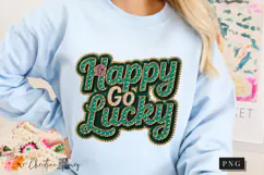 Rhinestone Happy Go Lucky PNG | St Patrick's Day Png Product Image 9