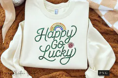 Rhinestone Happy Go Lucky PNG | St Patrick's Day Png Product Image 3