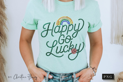 Rhinestone Happy Go Lucky PNG | St Patrick's Day Png Product Image 8