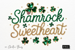 Shamrock Sweetheart Rhinestone PNG | St Patrick's Day Png Product Image 5
