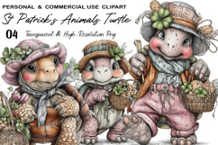 St Patrick's Animals Turtle Clipart Product Image 1