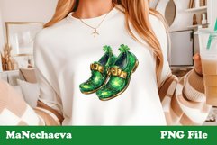 Lucky Leprechaun Shoes | St Patrick&#039;s Sublimation PNG Product Image 1