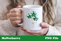 Shamrock Balloon Clipart | St Patrick&#039;s PNG Sublimation Product Image 3