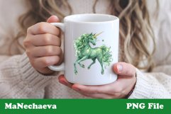 Unicorn Clipart | St. Patrick&#039;s PNG Sublimation Product Image 3