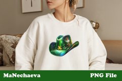 St Patrick&#039;s Day Cowboy Hat Sublimation | Irish Clipart PNG Product Image 2