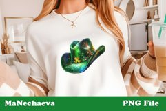 St Patrick&#039;s Day Cowboy Hat Sublimation | Irish Clipart PNG Product Image 1