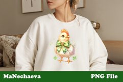 St Patrick&#039;s Day Glitter Cat Sublimation | Irish Clipart PNG Product Image 2