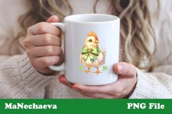 St Patrick&#039;s Day Glitter Cat Sublimation | Irish Clipart PNG Product Image 3
