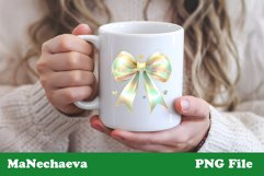 St Patrick&#039;s Glitter Bow Sublimation | Irish Clipart PNG Product Image 3
