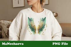 St Patrick&#039;s Glitter Wings | Irish Sublimation PNG Product Image 2