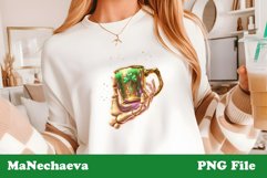 St Patrick&#039;s Glitter Mug | Irish Skeleton Clipart PNG Product Image 1