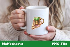 St Patrick&#039;s Glitter Mug | Irish Skeleton Clipart PNG Product Image 3