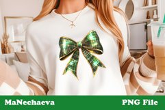 St Patrick&#039;s Glitter Bow | Irish Ribbon Clipart PNG Product Image 1
