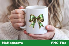 St Patrick&#039;s Glitter Bow | Irish Ribbon Clipart PNG Product Image 3