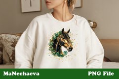 St Patrick&#039;s Glitter Horse | Irish Equine Clipart PNG Product Image 2