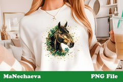 St Patrick&#039;s Glitter Horse | Irish Equine Clipart PNG Product Image 1