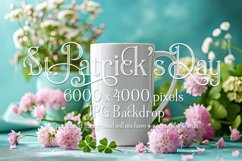 Mug Mockup, St Patrick&#039;s Day Mug Mockup, White Mug Photo, d4 Product Image 1