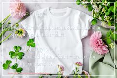 T-shirt Mockup, St Patrick&#039;s Day White T-Shirt Mockup, d10 Product Image 2